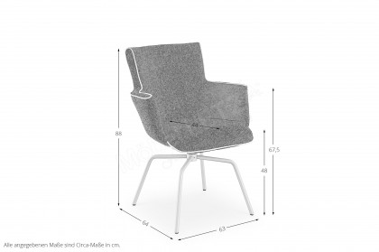 Hannis von Musterring - Stuhl in Onyx & Misty