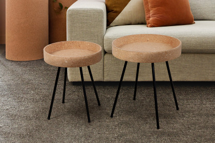 Cork von SIT Möbel - Beistelltisch-Set mit Korktischplatte