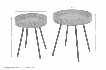 Cork von SIT Möbel - Beistelltisch-Set mit Korktischplatte