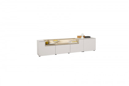 Credenza-living von SCHÖNER WOHNEN - Lowboard S605 weiß/ Wildeiche