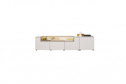 Credenza-living von SCHÖNER WOHNEN - Lowboard S605 weiß/ Wildeiche
