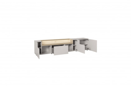 Credenza-living von SCHÖNER WOHNEN - Lowboard S605 weiß/ Wildeiche