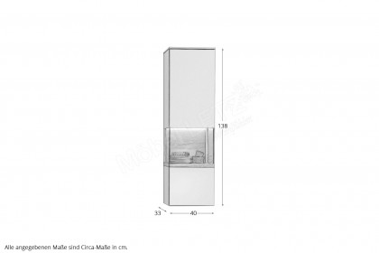 Credenza-living von SCHÖNER WOHNEN - Hängevitrine S614 grau