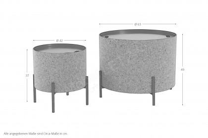 Cork von SIT Möbel - Couchtisch-Set mit Metalltischgestell