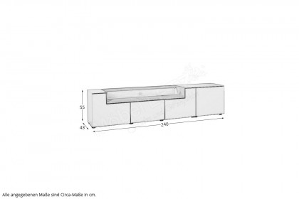 Credenza-living von SCHÖNER WOHNEN - Lowboard S605 grau/ Wildeiche