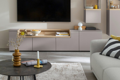 Credenza-living von SCHÖNER WOHNEN - Lowboard S605 grau/ Wildeiche