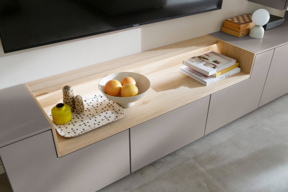Credenza-living von SCHÖNER WOHNEN - Lowboard S605 grau/ Wildeiche