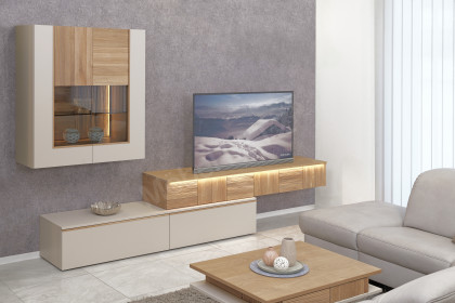 V/lacera living von Voglauer - Wohnwand Lack taupe/ geölte Wildeiche