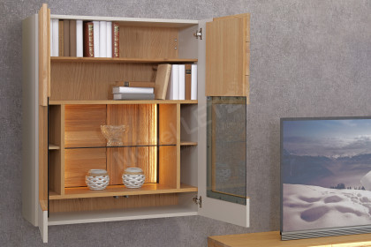 V/lacera living von Voglauer - Wohnwand Lack taupe/ geölte Wildeiche