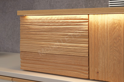 V/lacera living von Voglauer - Wohnwand Lack taupe/ geölte Wildeiche