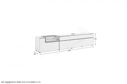 Credenza-living von SCHÖNER WOHNEN - Lowboard S609 weiß/ Wildeiche