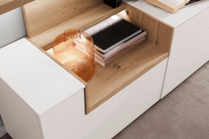 Credenza-living von SCHÖNER WOHNEN - Lowboard S609 weiß/ Wildeiche