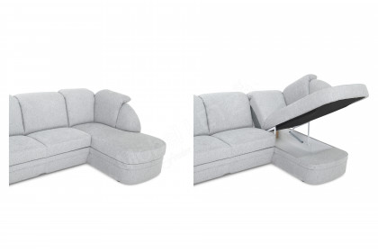 Florenz von Dietsch - Polstersofa Ausführung rechts silber