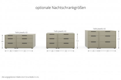 Dubai von Wiemann - Boxspring-Nachtschrank kieselgrau
