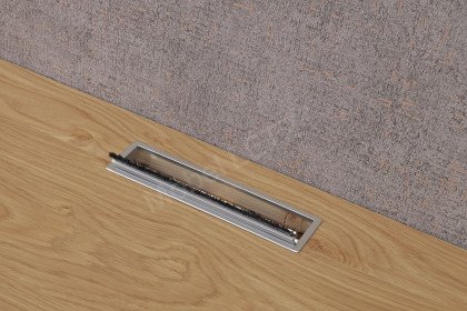 V/lacera living von Voglauer - Wohnwand in Lack taupe und geölte Wildeiche