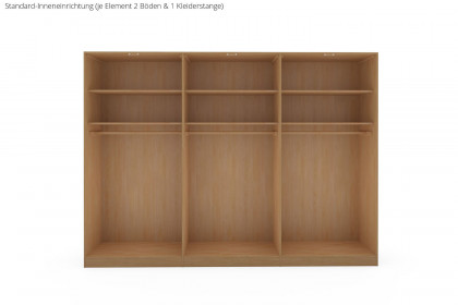 Incasa Albero von Decker - Schrank Wildeiche - Glas weiß satiniert