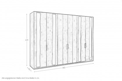 Incasa Albero von Decker - Schrank Wildeiche - Glas weiß satiniert
