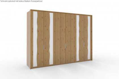 Incasa Albero von Decker - Schrank Wildeiche - Glas weiß satiniert