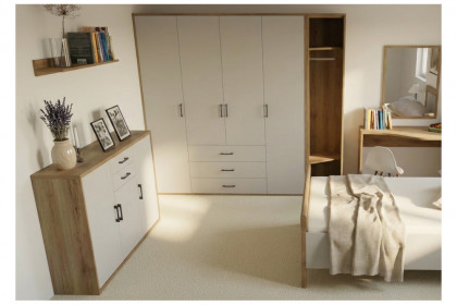 Achat Komfort von Priess - Kombischrank Artisan-Eiche/ lichtweiß