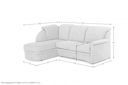 Florenz von Dietsch - Polstersofa Ausführung links silber