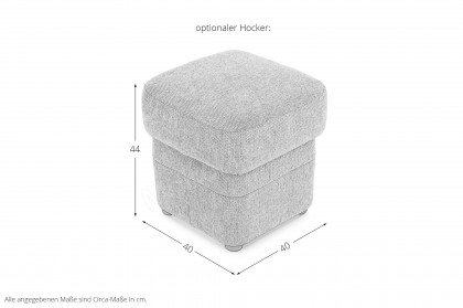 Florenz von Dietsch - Polstersofa Ausführung links silber