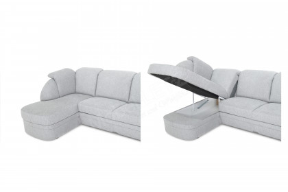 Florenz von Dietsch - Polstersofa Ausführung links silber