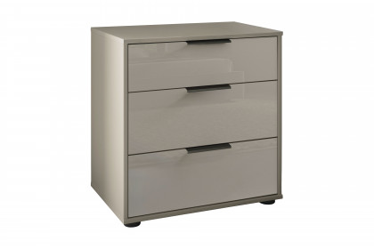 Dubai von Wiemann - Nachttisch Glas kieselgrau mit Höhe ca. 63 cm