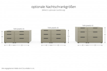 Dubai von Wiemann - Nachtkonsole graphit ca. 48 cm hoch