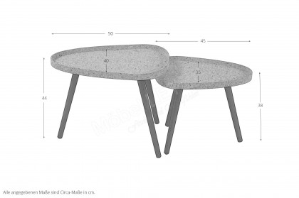 Cork von SIT Möbel - Beistelltisch-Set Kork und Pinie