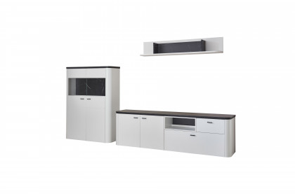 Wave-living von IDEAL Möbel - Wohnwand in Weiß und Marmor