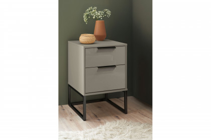 Dubai von Wiemann - Nachttisch Glas kieselgrau schmal ca. 61 cm hoch