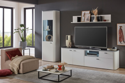 Wave-living von IDEAL Möbel - Wohnwand weiß/ Marmor