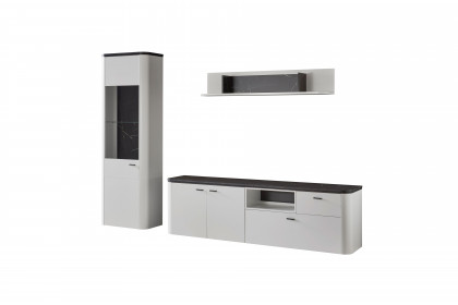 Wave-living von IDEAL Möbel - Wohnwand weiß/ Marmor