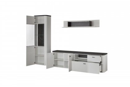 Wave-living von IDEAL Möbel - Wohnwand weiß/ Marmor