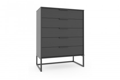 Dubai von Wiemann - Kommode graphit mit 5 Schubladen