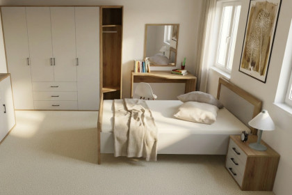 Achat Komfort von Priess - Komfortbett lichtweiß/ Artisan Eiche