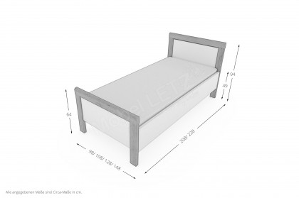 Achat Komfort von Priess - Komfortbett lichtweiß/ Artisan Eiche