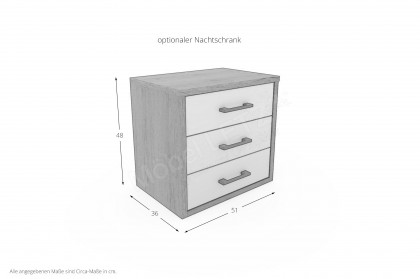 Achat Komfort von Priess - Komfortbett lichtweiß/ Artisan Eiche