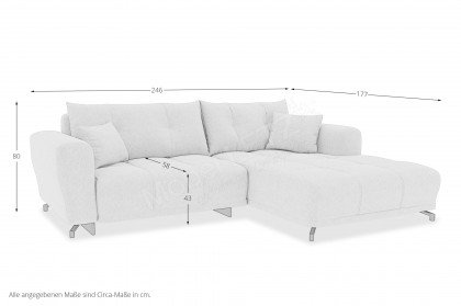 PG-LE-03 von BASTI dein Sofa - Eckcouch rechts grün