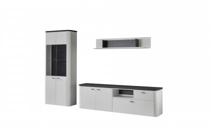 Wave-living von IDEAL Möbel - Wohnwand in Weiß mit Marmoroptik