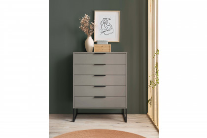 Dubai von Wiemann - Schubladenkommode kieselgrau mit Kufe