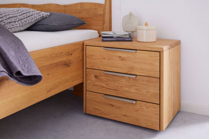 Incasa Albero von Decker - Wildeiche Schlafzimmermöbel mit weißen Glaseinsätzen