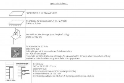 Incasa Albero von Decker - Wildeiche Schlafzimmermöbel mit weißen Glaseinsätzen