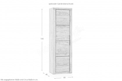 Greta von Elfo Möbel - Garderobe in Eiche, teilmassiv