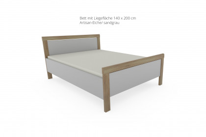 Achat Komfort von Priess - 3-teiliges Schlafzimmerset weiß/ Artisan-Eiche