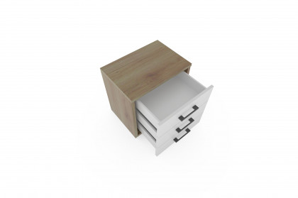 Achat Komfort von Priess - 3-teiliges Schlafzimmerset weiß/ Artisan-Eiche