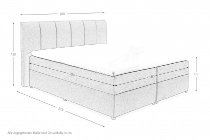 Granada von ED-Lifestyle - Polsterbett 180 pastellblau