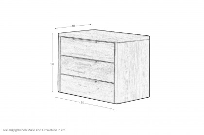 Incasa Albero von Decker - Standkonsole mit 3 Schubkästen
