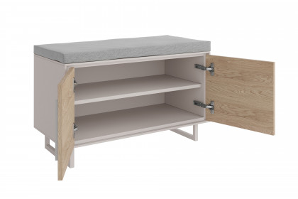 Kai von Elfo Möbel - Garderobenset in Eiche bianco/ kreidefarben