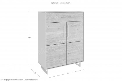 Kai von Elfo Möbel - Garderobenset in Eiche bianco/ kreidefarben